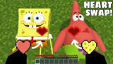 What if I SWAP THE HEART OF SPONGEBOB AND PATRICK in Minecraft – Gameplay – Coffin Meme