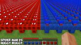 What if you SPAWN BILLION HUGGY WUGGY vs SPIDER MAN GOLEM in Minecraft! BIGGEST SUPERHEROES ARMY!