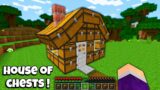 What inside this BIGGEST HOUSE of CHESTS in Minecraft ? UNUSUAL HOUSE !
