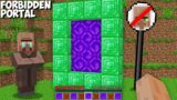 Why is the VILLAGER FORBIDDEN to TELEPORT to this EMERALD PORTAL in Minecraft ! HOW TO ENTER ?