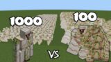 1000 Iron Golems Vs 100 Giant Iron Golems | Minecraft