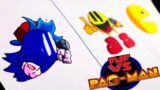 Como Dibujar a PAC-MAN y BOYFRIEND GHOST | FRIDAY NIGHT FUNKIN | how to draw Vs Pac-Man FNF
