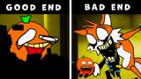 Corrupted Annoying Orange VS Tails | Good END VS Bad END | FNF Animation