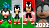 Evolution of Dark Sonic in Minecraft Meme Dancing Song (Minecraft Animation) FNF