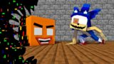 Eyx Sonic VS Corrupted Annoying Orange FNF "SLICED" – Sonic and Tails dancing | Minecraft Animation