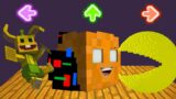 FNF Character Test | Gameplay VS Minecraft Animation | Bunzo Bunny | Pibby Annoying Orange | Pacman