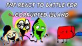 FNF React to Battle For Corrupted Island // BFDI // FNF Pibby Mod // Friday Night Funkin //
