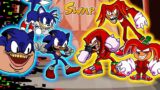 FNF “SLICED” PART1 – Boyfriend & Pibby Finn vs Sonic & Knuckles | Swap FNF