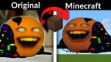 FNF Vs Annoying Orange Sliced | Original Vs Minecraft Note Block | Pibby Corruption