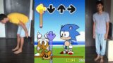Friday Night Funkin Ordinary Sonic vs Tails Spinning In Real Life