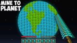 How to MINE BIGGEST PLANET AT THE SAME TIME in Minecraft ? BEST WAY DESTROY PLANET !