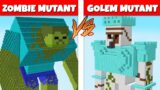 How to Play GIANT ZOMBIE MUTANT vs GOLEM MUTANT BATTLE In Minecraft monster school my craft