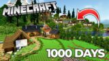I Spent 1000 Days Building an EPIC Mountain Village In Minecraft Survival (#8)