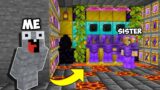 I Stole Super NETHRITE ARMOUR From My Sisters Secret UnderGround Base In Minecraft | Trolling Sister