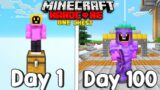 I Survived 100 Days On ONE CHEST In Minecraft Hardcore!