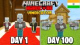 I Survived 100 Days as a Vindicator in Minecraft Hardcore (HINDI)