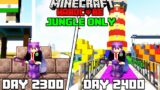 I Survived 2400 Days in Jungle Only World in Minecraft Hardcore(hindi)