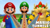 I found SECRET TUNNELS OF MARIO LUIGI AND BOWSER in Minecraft – Gameplay – Coffin Meme