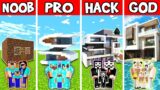 Minecraft Battle :  SMART HOUSE BUILD CHALLENGE – NOOB vs PRO vs HACKER vs GOD / FAMILY