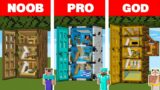 Minecraft GIANT TREE HOUSE BUILD CHALLENGE : NOOB vs PRO vs GOD / Animation