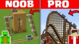 Minecraft NOOB vs PRO: BEST ROLLER COASTER HOUSE by Mikey Maizen and JJ (Maizen Parody)