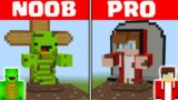 Minecraft NOOB vs PRO: MAIZEN STATUE HOUSE by Mikey and JJ (Maizen Parody)