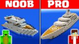 Minecraft NOOB vs PRO: MODERN YACHT HOUSE by Mikey Maizen and JJ (Maizen Parody)