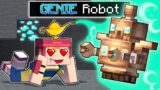 Playing Minecraft As A HELPFUL Genie Robot!