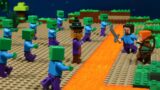 Protect Villagers From Zombie Apocalypse – Lego Stop Motion | Minecraft Animation