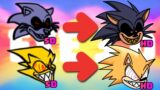 Redrawing Friday Night Funkin Icons – SONIC.EXE 3.0, Fleetway Sonic, Tails, Majin, Lord X