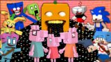“SLICED” But Everyone Sings it | Corrupted Annoying Orange x FNF Minecraft Animation