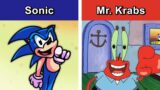 Sonic VS Mr. Krabs Says No Good – Friday Night Funkin' Sonic Says VS Krab Says