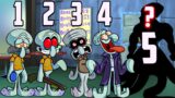 Squidward ALL PHASES (0-5 phases) Mistful Crimson Morning Friday Night Funkin`