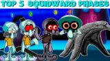 Top 5 Squidward Phases in Friday Night Funkin' – Mistful Crimson Morning