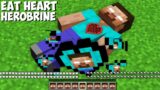 What HAPPENS if you EAT HEROBRINE HEART in Minecraft ? STRANGEST HEART !!!