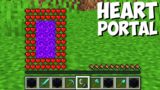 What if I BUILD A SECRET HEART PORTAL in Minecraft ? NEW HEART PORTAL !