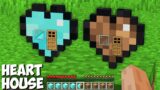 Which SECRET TINY HEART HOUSE TO CHOOSE DIAMOND VS DIRT in Minecraft ? HEART BATTLE !