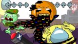 Yellow Show: Mini Crewmate vs Corrupted Annoying Orange | FNF Among Us Animation