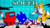 FNF Corrupted “SLICED” But Everyone Sings It – Sonic x Annoying Orange x Among Us