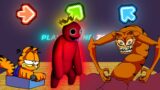 FNF Character Test | Gameplay VS Playground | Rainbow Friends (Red) | Garfield | FNF Mods