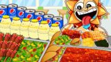 ASMR Mukbang | Sundrop Food Challenge – Street Food, Dessert / FNF Animation / Anime Mukbang