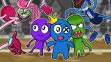 Battle of RAINBOW FRIEND with Momy Long Legs | Rainbow Friends Animation | FNF Speedpaint.