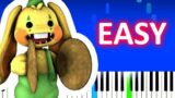 Bunzo Bunny – Easy Piano tutorial | Poppy Playtime chapter 2 Friday night funkin animation