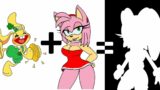 Bunzo Bunny + Sonic Amy = ? Poppy Playtime Animation | Fnf | Sonic the hedgehog