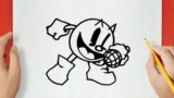 Como dibujar a  Pac Man de FnF | Dibujos de Friday Night Funkin characters Mods