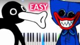Demon Slayer | Noot noot meme Friday Night Funkin' Poppy Playtime   VERY EASY Piano tutorial