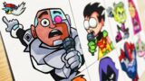 Drawing FNF – Guys Look A Birdie / Teen Titans Go! Meme / Cyborg & Robin