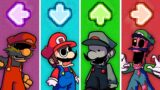 FNF Character Test | Gameplay VS Playground Mod: Mario & Luigi (Mario FNF Port Demo) All Characters