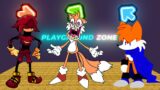 FNF Character Test | Gameplay VS Playground | SONIC.EXE 3.0 Restored (Knuckles Tails Sonic) FNF Mod