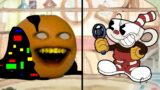 FNF FUNKHEAD But Corrupted Annoying Orange Vs Cuphead Sing it | Gameplay (not final) Song Cover